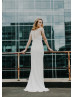 Ivory Lace Illusion Back Wedding Dress